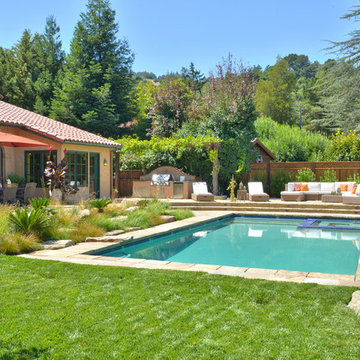 Orinda, Ca hillside auto cover pool & spa