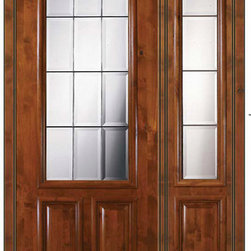 Prehung French Side light Door 96 Alder French 2/3 Lite Glass - Patio Doors