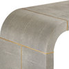 Sutherland Console Table - Sorrel Gray Shagreen, Brushed Brass