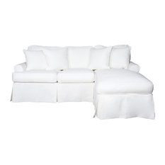 sunset trading sunset trading horizon slipcover only for sleeper sofa and chaise white - White Couches sunset trading sunset trading horizon slipcover only for sleeper sofa and chaise white - White Couches