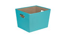 Honey Can Do Medium Decorative Storage Bin With Handles, Blue