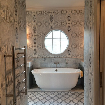 125-5 Grey Ivory Wallpaper Installations