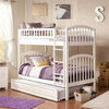 Atlantic Furniture Richland Twin Over Twin Trundle Bunk Bed in White