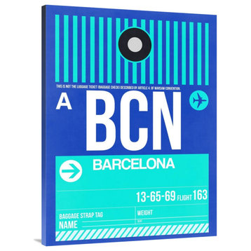 "BCN Barcelona Luggage Tag 2" Fine Art Print
