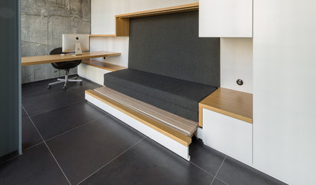 Ein Raum, zwei Bereiche: Dieses Home Office macht Platz für Gäste