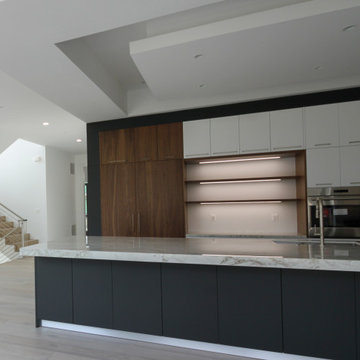 75_Modern Stairway: White Oak & Stainless Steel Balustrade, McLean VA 22101