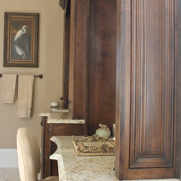 Ashland Master Bath, Colonial Gold Granite Countertops, Vanity