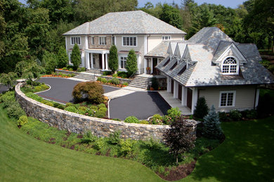 Inspiration for a craftsman exterior home remodel in New York