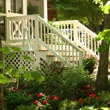 Wide porch stairs make the space even more inviting