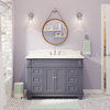 Elizabeth 48" Bathroom Vanity, Marine Gray, Quartz