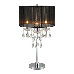 Crystal Chandelier Black Table Lamp - Products