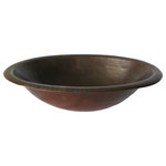 Miseno - Miseno MNO-NA300 Oval 14" Copper Drop-In Bathroom Sink - Hand-Hammered Antique - Product Features: