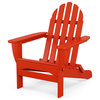 Polywood Classic Folding Adirondack Chair, Sunset Red