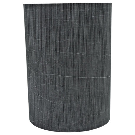 31259 Drum Shaped Spider Lamp Shade, Gray/Black, 8" wide, 8"x8"x11"