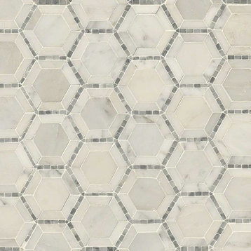 Telaio White Hexagon Honed Mosaic, Sample