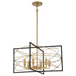 Minka Lavery - Titans Trace Six Light Pendant, Sand Coal With Painted Honey Gold - Stylish and bold. Make an illuminating statement with this fixture. An ideal lighting fixture for your home.