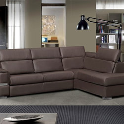 Limo Sectional Sofa in Brown by ESF Furniture - Sectional Sofas