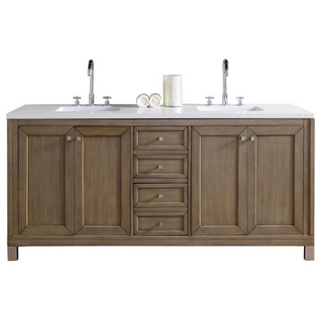 James Martin Vanities 305-V72-3WZ Chicago 72" - Whitewashed Walnut