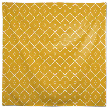 Cool Geo Pattern Yellow 58x58 Tablecloth