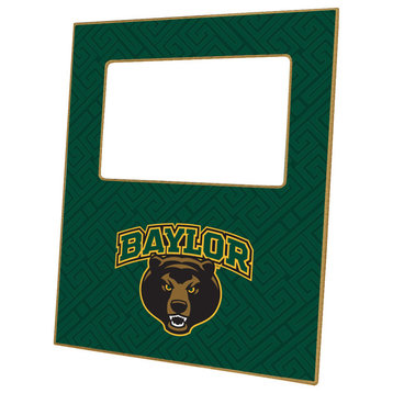 F3118-Baylor Bear Head on Green Fret Picture Frame