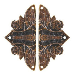 Inviting Home Inc. - Cicada Hinge Plates, Dark Solid Bronze - Hinges