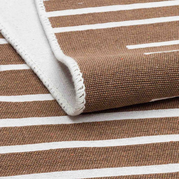 Fahad Recycled Cotton Reversible Kilim - Luxury Handmade Rug