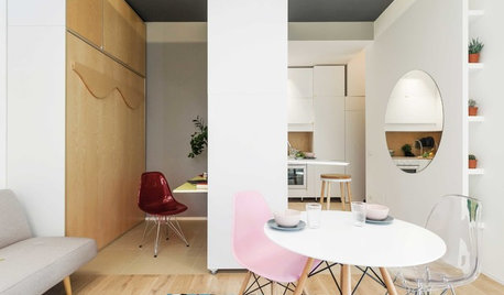 Houzz Tour: Sliding Unit Reveals Bedroom, Kitchen & Office