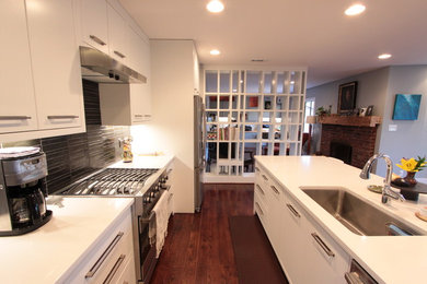 This is an example of a contemporary kitchen in Birmingham.