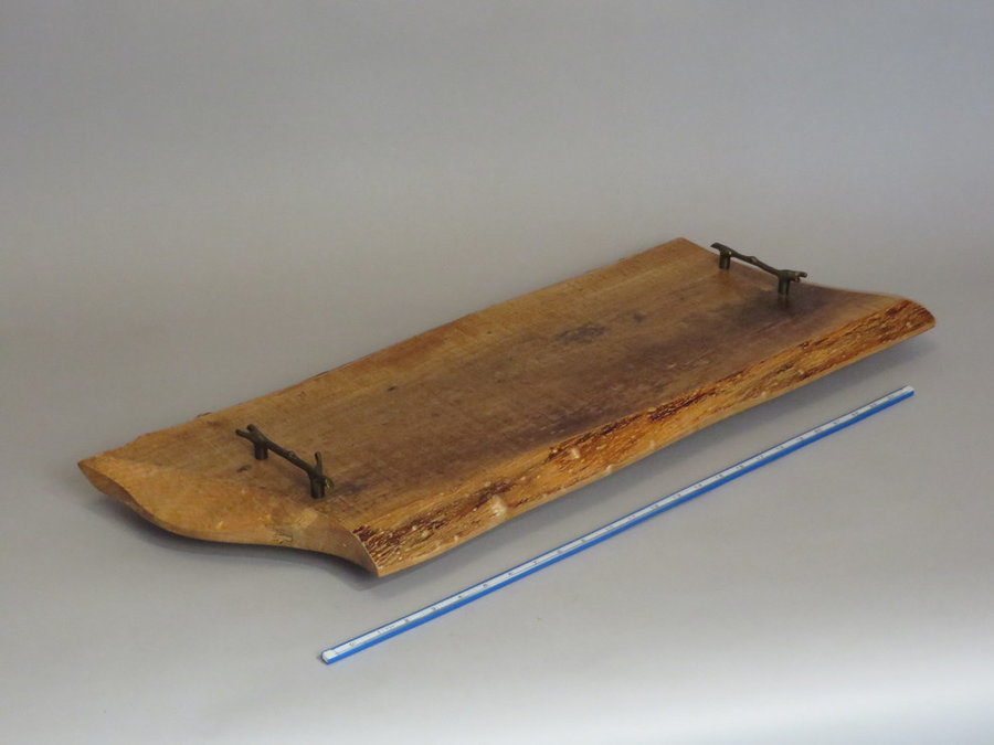 17007 Reclaimed Maple with Live-Edges Pull Handles, Footed