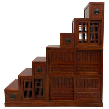 Consigned Vintage Chinese 3 pcs Double Sided Steps/Ladder Cabinet