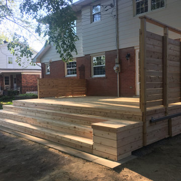 red cedar deck / patio en cèdre rouge