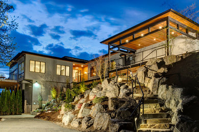 Inspiration for a contemporary entryway remodel in Seattle