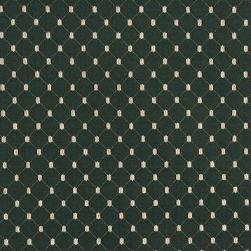 Green, Stitched Diamond Jacquard Woven Upholstery Fabric By The Yard