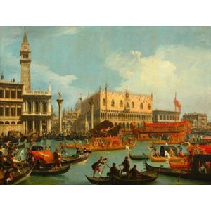 Return Of The Bucintoro Canvas Art By Canaletto Traditional Prints And Posters By Trademark Global