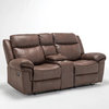 Lhindos Polished Microfiber Reclining Sofa and Love Seat, Tan