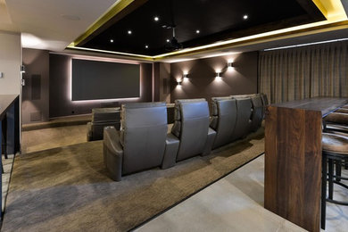 Home theater - contemporary home theater idea in Other