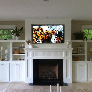 Family Rooms with Custom Built-in Cabinets