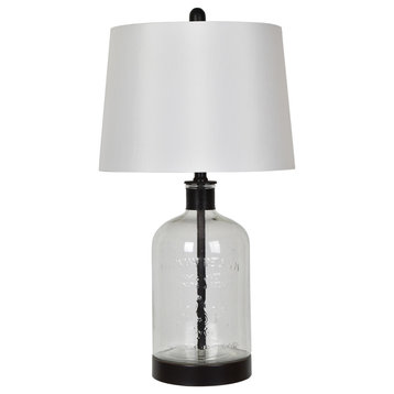 Woodburn Metal and Glass 26.5"H Table Lamp