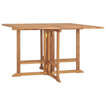 vidaXL Outdoor Dining Table Folding Patio Table for Porch Solid Wood Teak