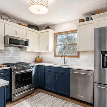 Transitional Kitchen Remodel With a New Bench Seating Area