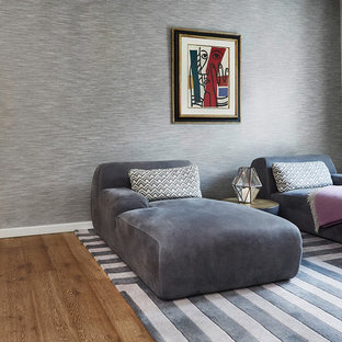 Eclectic home theater photo in Munich