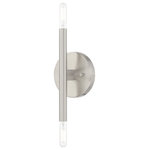 Livex Lighting - Copenhagen 2 Light Wall Sconce, Brushed Nickel - Exposed bulb sockets are fixed over a brushed nickel finish to create an eclectic look perfect for mid century modern or transitional spaces wanting an industrial touch