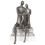 Uttermost - Uttermost Courtship Billy Moon Resin Antique Nickel Statue 18992 - Porous Textured Figurine Finished In A Lightly Antique Nickel Finish.