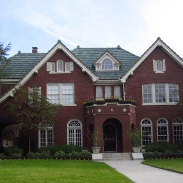 Dallas Historical Home Damaged by Hail -- Custom Tile Roof w/ Copper Guttering