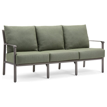 Aspen Cushion Outdoor Resort-Grade Sofa, Brown