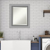 Peak Polished Nickel Beveled Bathroom Wall Mirror - 22 x 26 in.