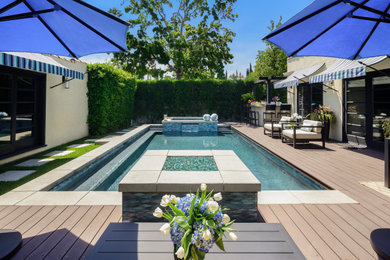 Example of a minimalist pool design in Los Angeles