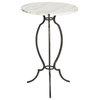 Porter House Hollywood White Marble Zinc Urn Side Table