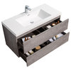 Alma-Pre Wall Mount Vanity With White Sink, Cement Crey, 36"