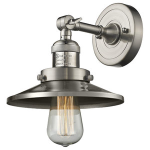 Nickel Silver Finish, Innovations 203SN-BPBK-HRBK-M2-SN Transitional One Light Wall Sconce from Franklin Restoration Collection in Pewter 
